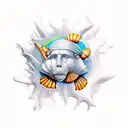 saint james shell tattoo design idea