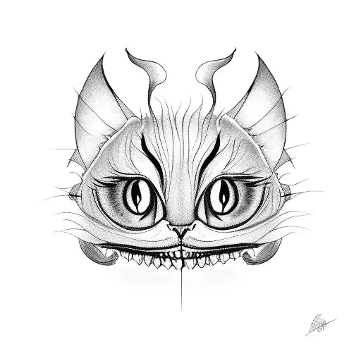 Cheshire Cat tattoo design idea