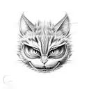 Cheshire Cat tattoo design idea