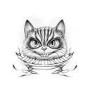 Cheshire Cat tattoo design idea