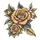 Autumn Rose tattoo design idea