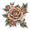 Autumn Rose tattoo design idea