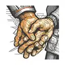 friendly handshake tattoo design idea