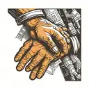 friendly handshake tattoo design idea