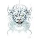 A street fighter with intricate tattoos of mythical creatures like dragons and lions covering their body tattoo design idea