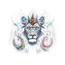 A street fighter with intricate tattoos of mythical creatures like dragons and lions covering their body tattoo design idea