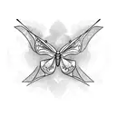 arrow with two butterflies  tattoo design idea