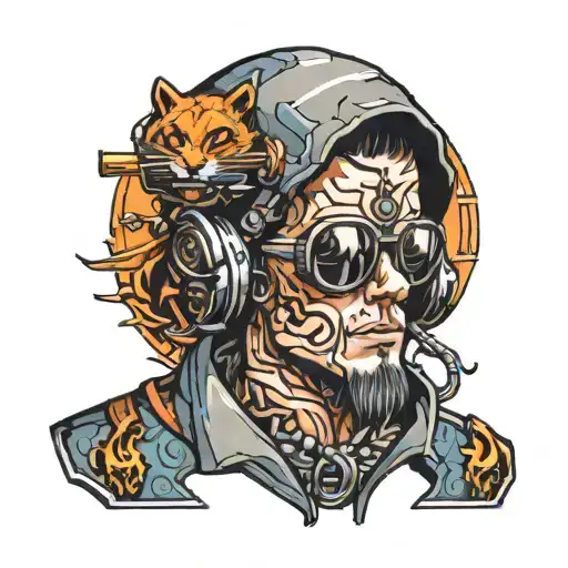 street and hacker  tattoo design idea