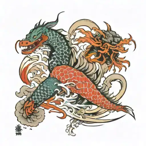 suminagashi tattoo design idea