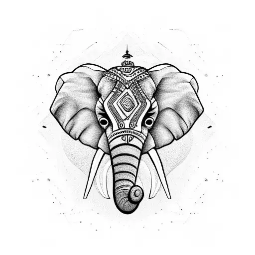 Vector Illustration Of Elephant Head.Tattoo Elephant With Patterns And  Ornaments Royalty Free SVG, Cliparts, Vectors, and Stock Illustration.  Image 44079942.