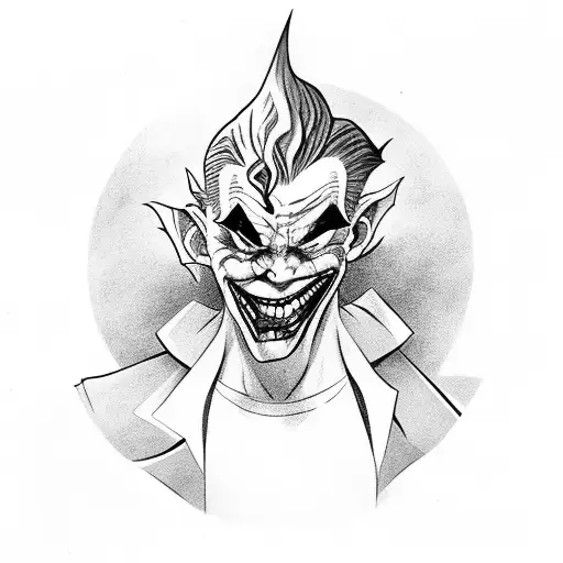 Kid Buu with the joker tattoo design idea