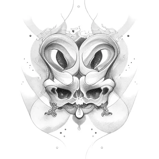 Down syndrome lines tattoo design idea