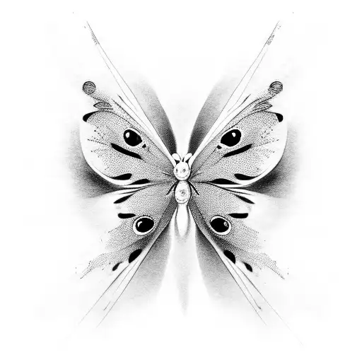 Down syndrome butterfly  tattoo design idea