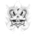 Down syndrome lines tattoo design idea