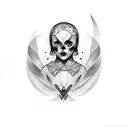 Down syndrome lines tattoo design idea