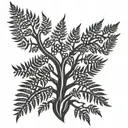 fern tree bud  tattoo design idea