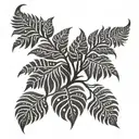 fern tree bud  tattoo design idea