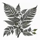 fern tree bud  tattoo design idea