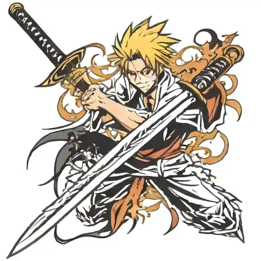 bleach sword tattoo design idea