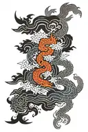 Turkic symbols trailing tattoo design idea