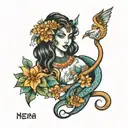 meena tattoo design idea