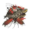 shellback turtle with a anchor tattoo design idea