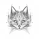 grey and ginger cat chasing each other ying yang style tattoo design idea