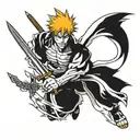 ichigo bleach tattoo design idea