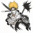 ichigo bleach tattoo design idea
