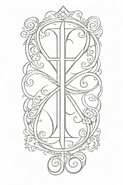 chi rho with 1 timothy 1:15 in koine greek  tattoo design idea