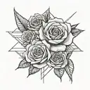 self-confidence, healing, lines,, techno, one line, roses, love tattoo design idea