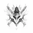 mixed games final fantasy and destiny tattoo design idea