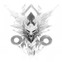 mixed games final fantasy and destiny tattoo design idea