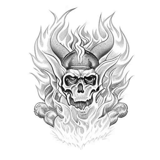 cold and fire, heaven and hell.  no skulls tattoo design idea
