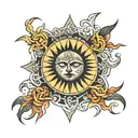 immortal sun tattoo design idea