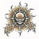 immortal sun tattoo design idea