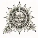 immortal sun tattoo design idea