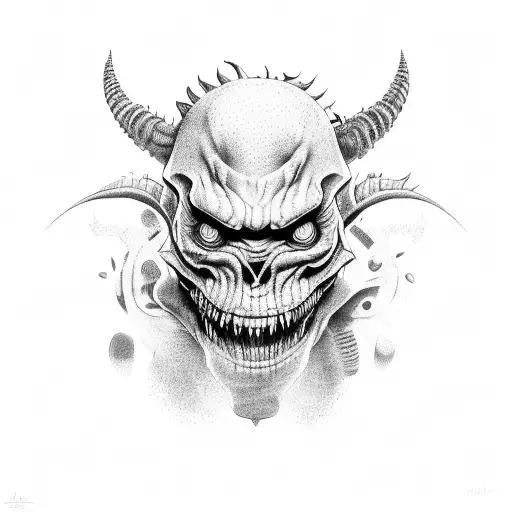 monster of the mind tattoo design idea