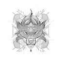 Fire and ice together tattoo design idea