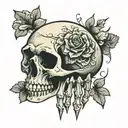 skeleton hand tattoo design idea