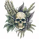 skeleton hand tattoo design idea