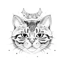 halloween cat tattoo design idea