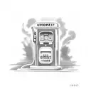 Old timey gas pump labled 76 on it with the gas price at $7.77 and the text fire me up somewhere in the pic tattoo design idea