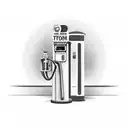 Old timey gas pump labled 76 at the top on it with the gas price at $7.77 and the text fire me up somewhere in the pic tattoo design idea