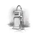 Old timey gas pump labled 76 on it with the gas price at $7.77 and the text fire me up somewhere in the pic tattoo design idea