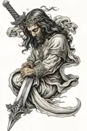 Jesus sword tattoo design idea
