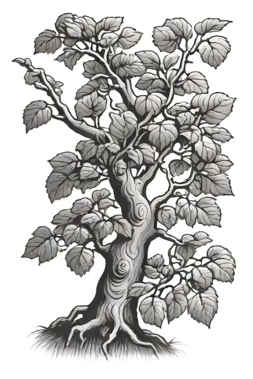 Fig tree tattoo design idea