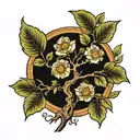 Fig tree tattoo design idea