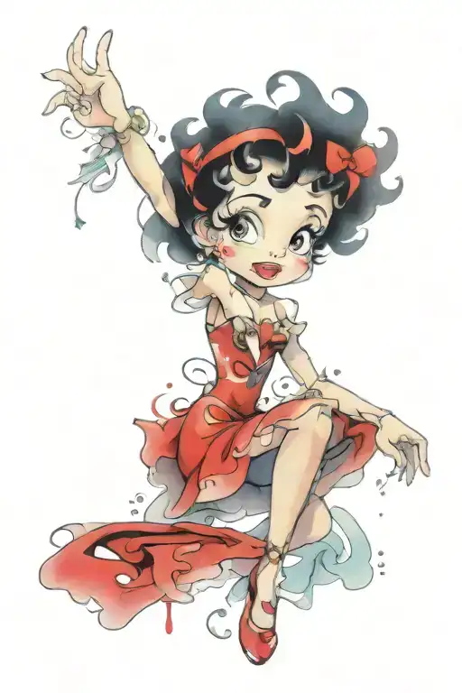 Betty Boop tattoo design idea
