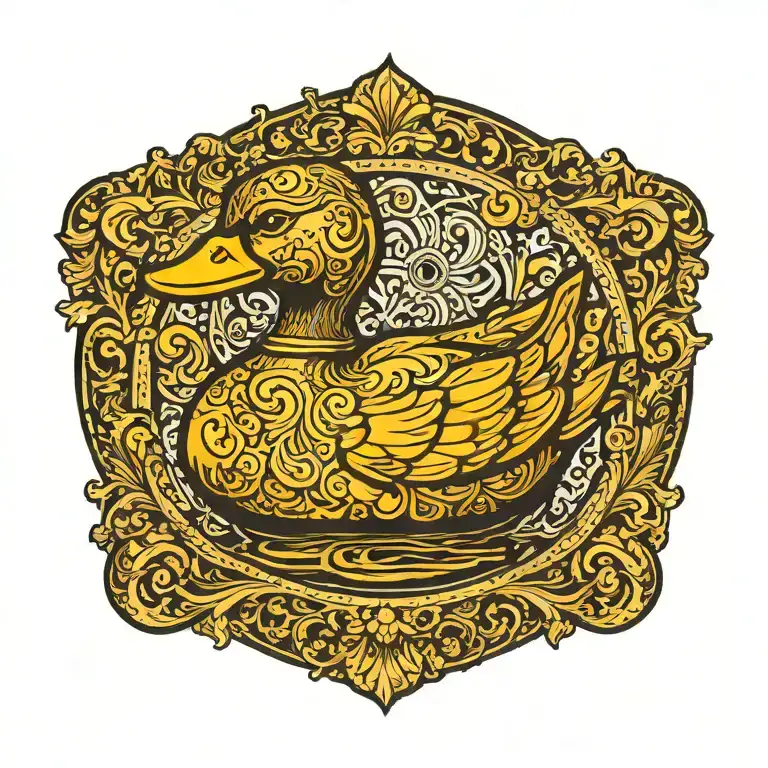 rubber ducky tattoo design idea